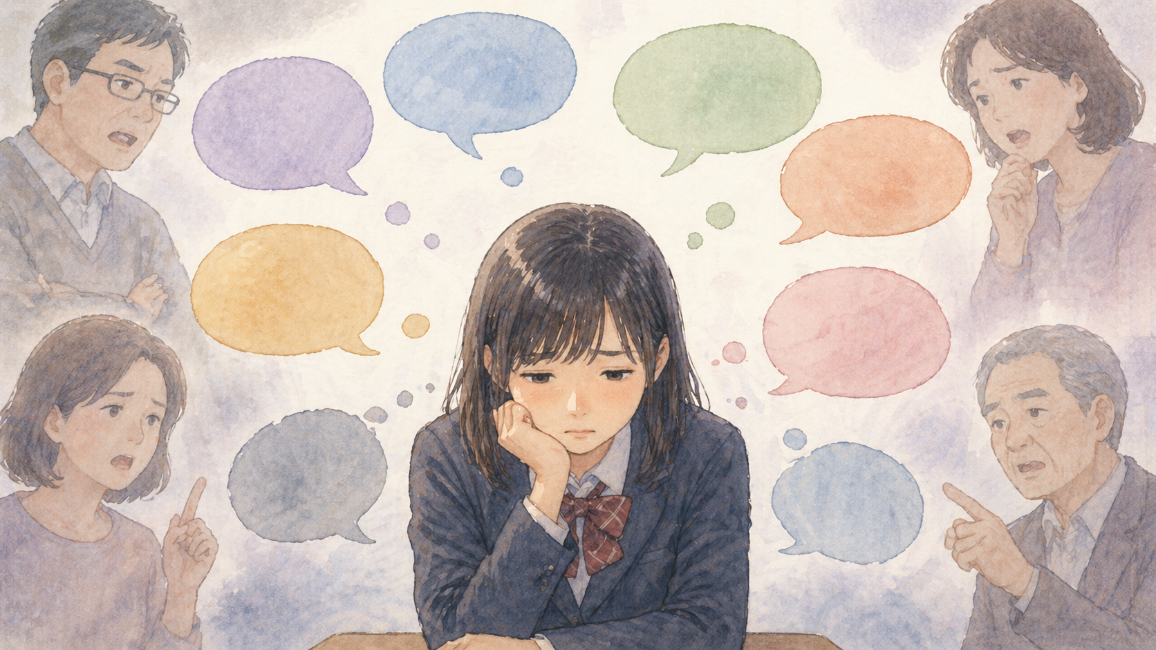 子どもが親の言葉を受け取るイラスト