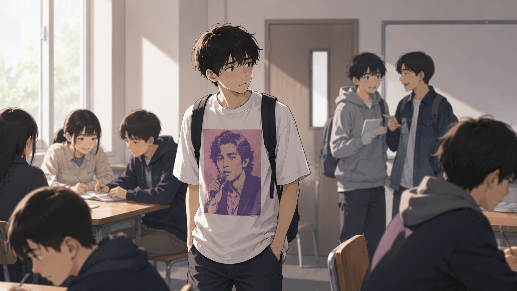 スポットライト効果の実験イラスト