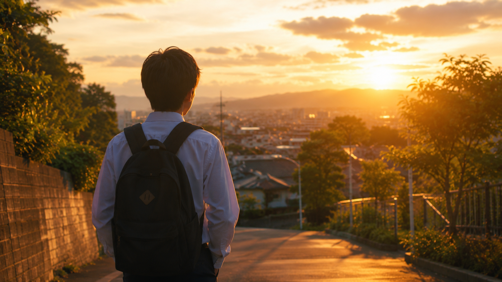 前を向く学生のイメージ